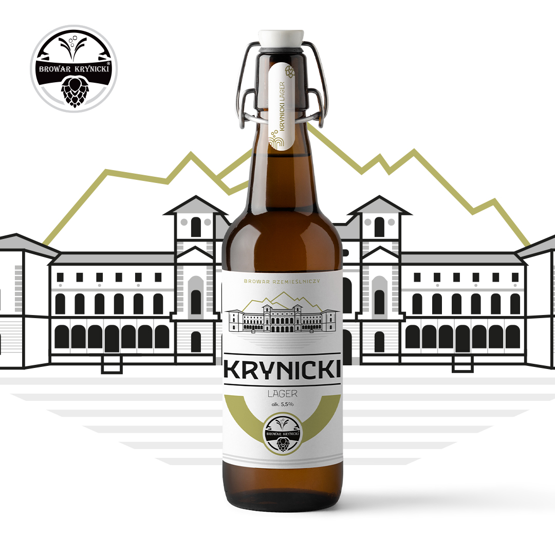 strona główna OPAKOWANIA, PROJEKT OPAKOWANIA, PROJEKT ETYKIETY, ETYKIETA NA PIWO, BROWAR KRYNICKI, NOWY SĄCZ