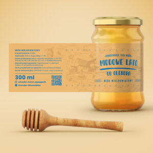 honey jar mockup with dipper